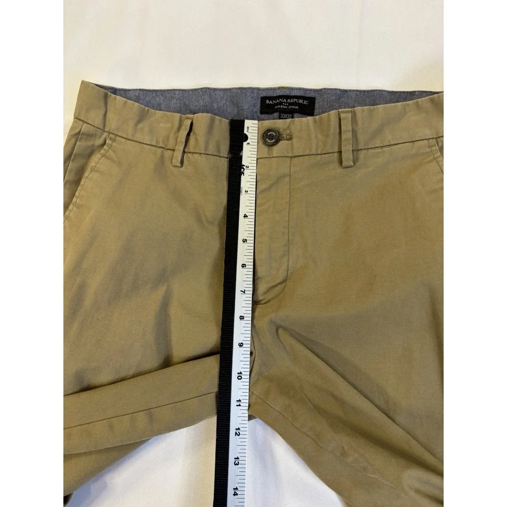 Banana Republic Men's‎ 33X32 Khaki Mason Chino Pants Preppy Academia Casual